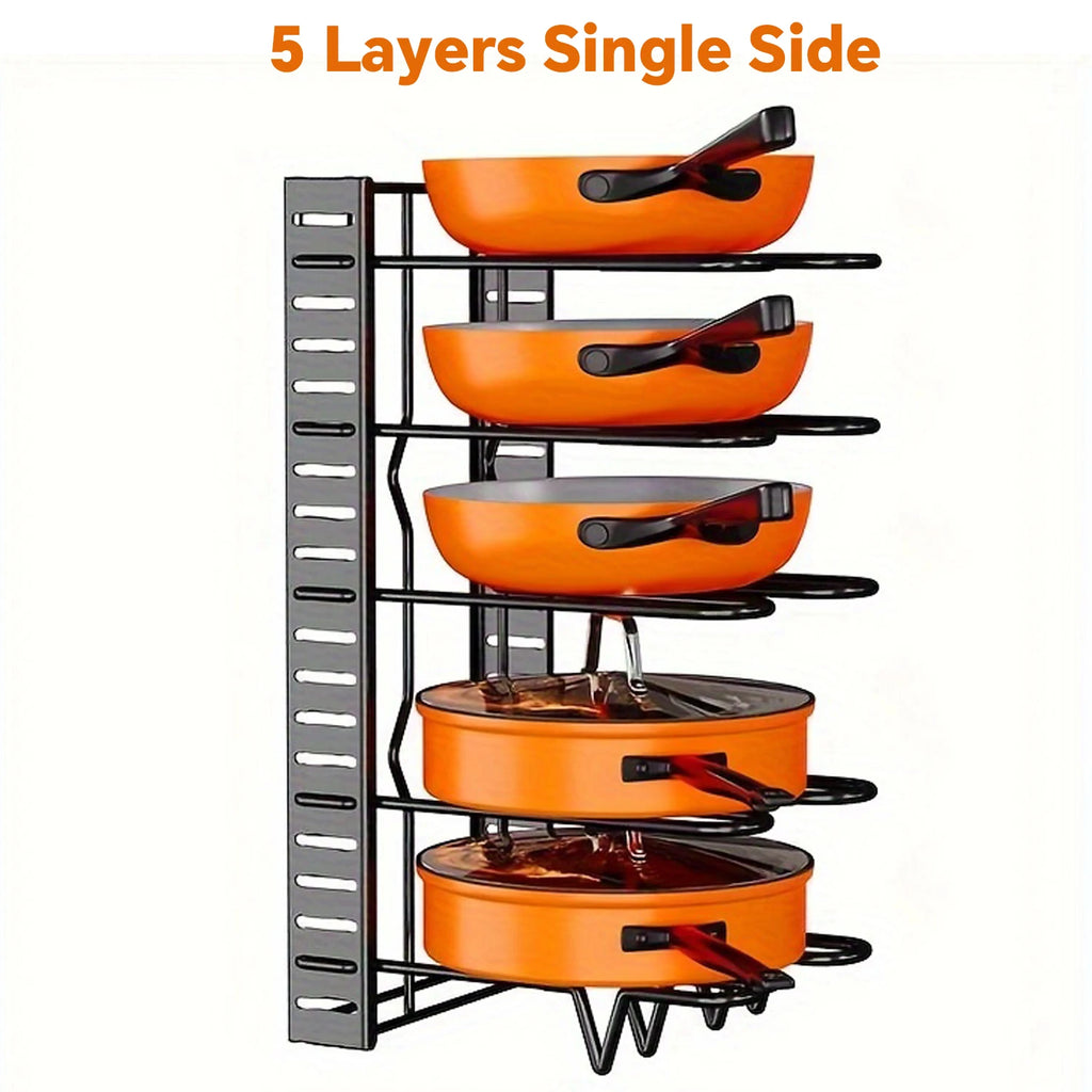 8-Tier Heavy-Duty Pot & Pan Organizer - Newest