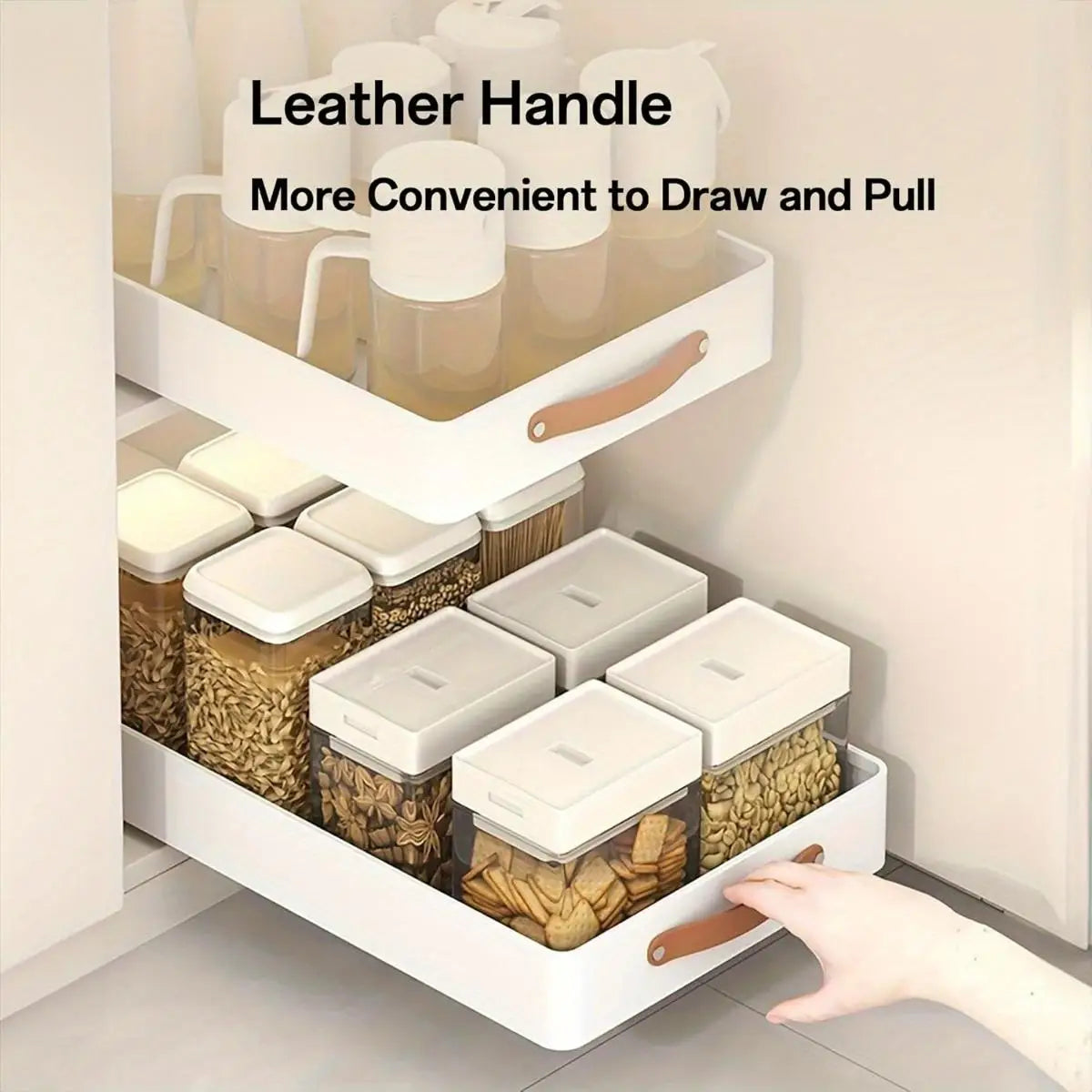 Pull-Out Cabinet Organizer with Adhesive Nano Film - Newest
