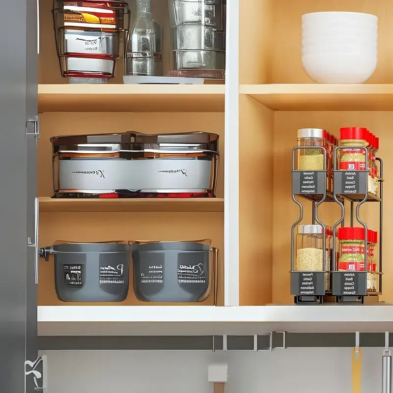 2-Tier Slide Out Spice Rack Organizer - Newest