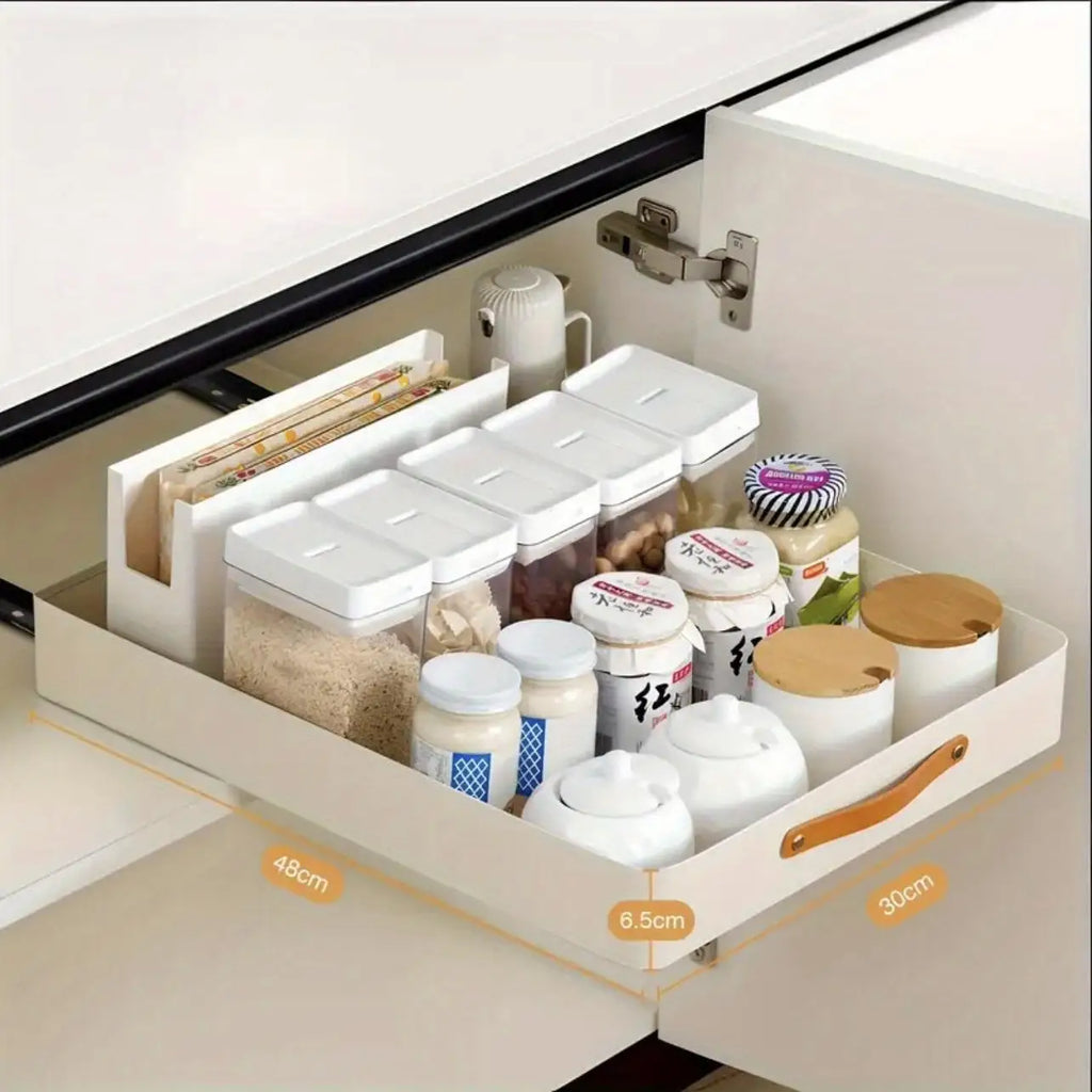 Pull-Out Cabinet Organizer with Adhesive Nano Film - Newest