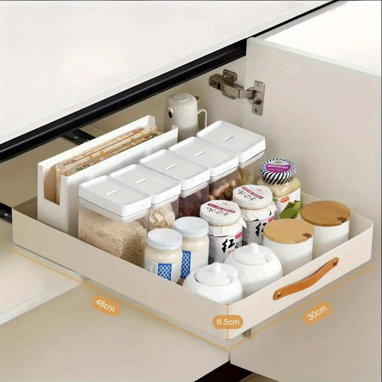 Pull-Out Cabinet Organizer with Adhesive Nano Film - Newest