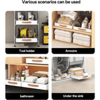 Pull-Out Cabinet Organizer with Adhesive Nano Film - Newest