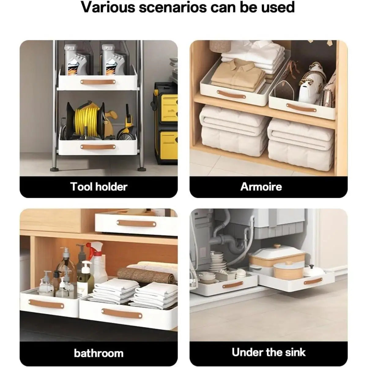 Pull-Out Cabinet Organizer with Adhesive Nano Film - Newest